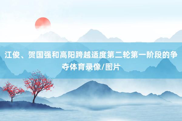 江俊、贺国强和高阳跨越适度第二轮第一阶段的争夺体育录像/图片