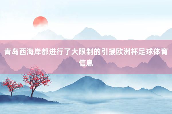 青岛西海岸都进行了大限制的引援欧洲杯足球体育信息