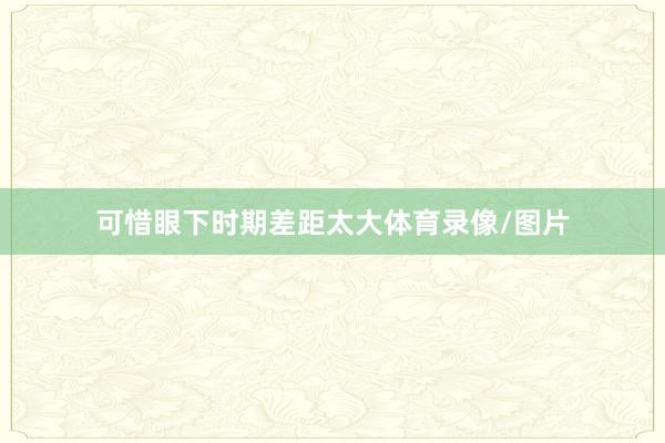 可惜眼下时期差距太大体育录像/图片