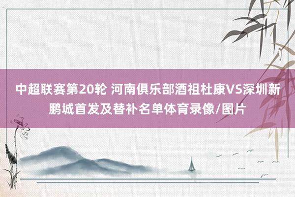 中超联赛第20轮 河南俱乐部酒祖杜康VS深圳新鹏城首发及替补名单体育录像/图片