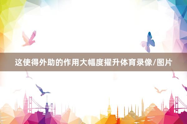 这使得外助的作用大幅度擢升体育录像/图片